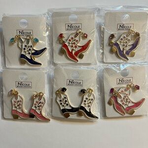 Pick (1) Pair of Nicole  Cowboy Boot Earrings